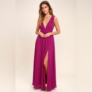 NWT Lulu’s Heavenly Hues Magenta Maxi Dress - Size XL